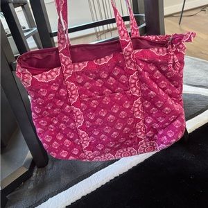 Vibrant Pink Quilted Tote Bag
